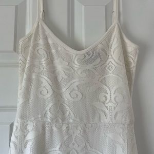 XS White Lace Maxi Dress